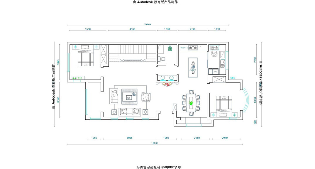 青特花溪地164㎡別墅一層戶型圖
