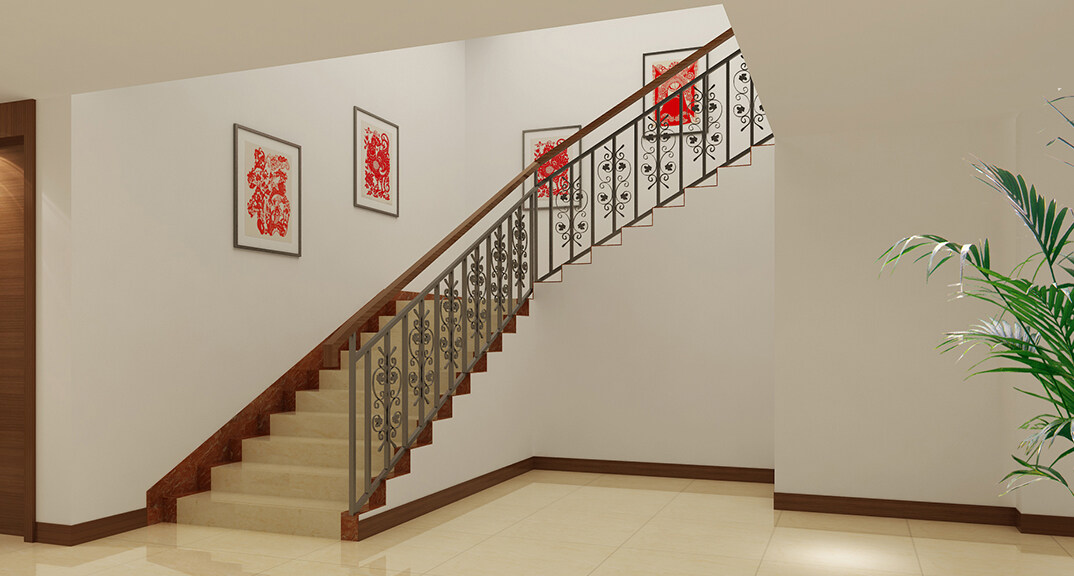 老年活動(dòng)中心840㎡工裝樓梯簡(jiǎn)約風(fēng)格裝修案例效果圖